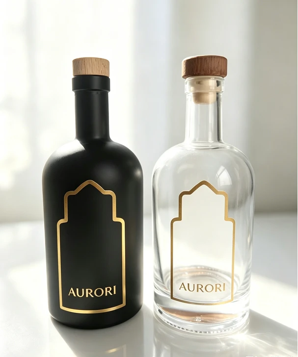 700ml Matte Black Glass Liquor factory